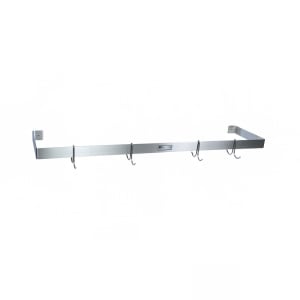 416-PRW14 96" Wall-Mount Pot Rack w/ (8) Double Hooks, Stainless Steel