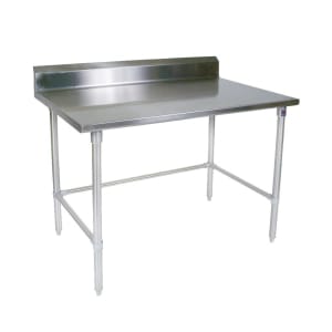 416-ST4R53048GBK 48" 14 ga Work Table w/ Open Base & 300 Series Stainless Top, 5" B...