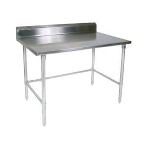 416-ST4R53048SBK 48" 14 ga Work Table w/ Open Base & 300 Series Stainless Top, 5" B...