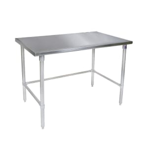 416-ST43048GBK 48" 14 ga Work Table w/ Open Base & 300 Series Stainless Flat Top