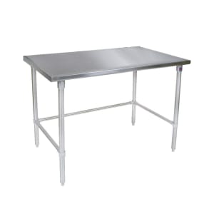416-ST43648GBK 48" 14 ga Work Table w/ Open Base & 300 Series Stainless Flat Top