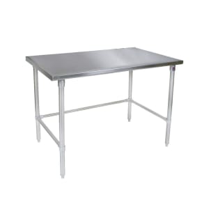 416-ST43672SBK 72" 14 ga Work Table w/ Open Base & 300 Series Stainless Flat Top