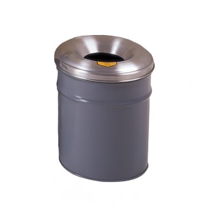 195-26604G 4 1/2 gallon Cease-Fire®  Safety Waste Receptacle w/ Aluminum Head - Steel, Gray