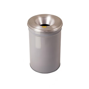 195-26630G 30 gallon Cease-Fire® Safety Waste Receptacle w/ Aluminum Head - Steel, Gray