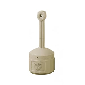 332-26800B 4 gal Cease-Fire® Cigarette Butt Receptacle - 38 1/2"H, Polyethylene, Adobe Beige