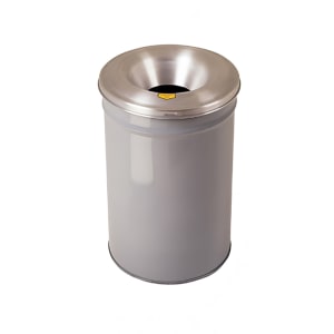 195-26612G 12 gallon Cease-Fire® Safety Waste Receptacle w/ Aluminum Head - Steel, Gray
