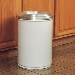 195-26630W 30 gallon Cease-Fire® Safety Waste Receptacle w/ Aluminum Head - Steel, White