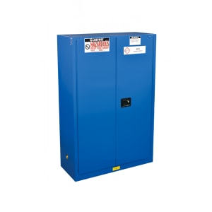 332-864528 Hazardous Material Safety Cabinet w/ 3 Levels - 43"W x 18"D x 65"H, Steel, Royal Blue