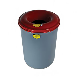 195-26455 55 gallon Cease-Fire® Safety Waste Receptacle - Steel, Gray