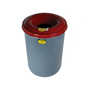 195-26412 12 gallon Cease-Fire® Safety Waste Receptacle - Steel, Gray