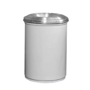 195-26606W 6 gallon Cease-Fire® Safety Waste Receptacle w/ Aluminum Head - Steel, White