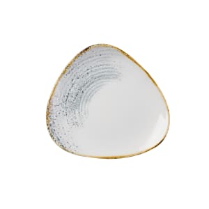 893-HAJGTR71 7 3/4" Triangular Studio Prints® Homespun Accents Plate - Ceramic, Jasper Grey 