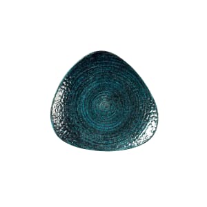 893-HCBLTR71 7 3/4" Triangular Studio Prints® Homespun Chroma Plate - Ceramic, Marine