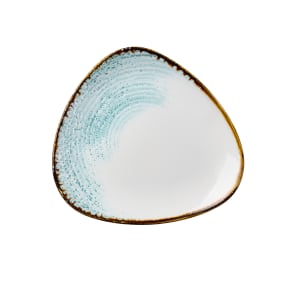 893-HAAMTR91 9" Triangular Studio Prints® Homespun Accents Plate - Ceramic, Aquamarine