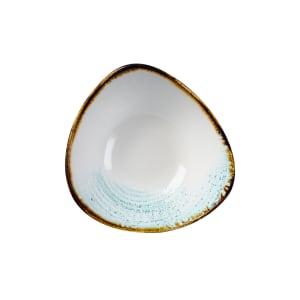 893-HAAMTRB71 13 oz Triangular Studio Prints® Homespun Accents Rolled Edge Bowl - Ceramic, Aquamarine