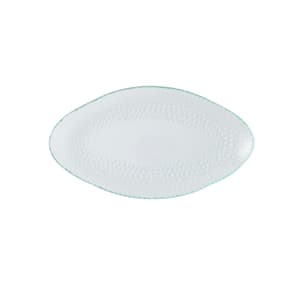 893-GLCLTBO11 11 3/4" x 6 3/8" Oval Isla Glass Platter - Glass, Clear Organic Glass