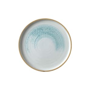 893-HAAMWP211 8 1/4" Round Studio Prints® Homespun Accents Walled Plate - Ceramic, Aquamarine 