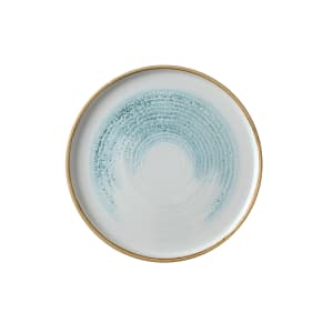 893-HAAMWP261 10 1/4" Round Studio Prints® Homespun Accents Walled Plate - Ceramic, Aquamarine 