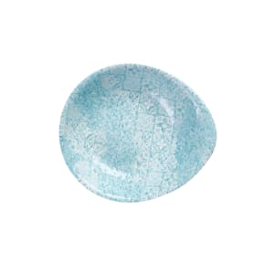 893-MTAQID61 8 11/16 oz Round Vintage Prints Med Tiles Dish - Ceramic, Aquamarine