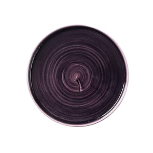 893-PADPWP261 10 1/4" Round Stonecast® Patina Walled Rolled Edge Plate - Ceramic, Deep Purple