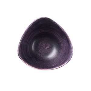 893-PADPTRB61 9 oz Triangular Stonecast® Patina Rolled Edge Bowl - Ceramic, Deep Purple