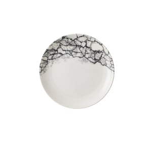 893-KAQBEVP81 8 11/16" Round Studio Prints® Kintsugi Accents Coupe Plate - Ceramic, Quartz Black