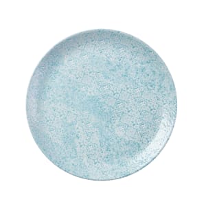 893-MTAQEV111 11 1/4" Round Vintage Prints Med Tiles Coupe Plate - Ceramic, Aquamarine