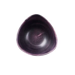 893-PADPTRB91 21 oz Triangular Stonecast® Patina Rolled Edge Bowl - Ceramic, Deep Purple