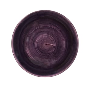 893-PADPEV111 11 1/4" Round Stonecast® Patina Coupe Rolled Edge Plate - Ceramic, Deep Purple