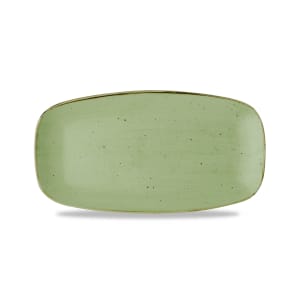 893-SSASXO141 13 7/8" x 7 3/8" Oblong Stonecast® Rolled Edge Chefs' Plate No 4 - C...