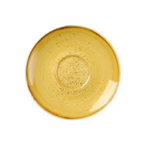 893-SMSSCSS1 6 1/4" Round Stonecast® Saucer for SMSSCB281 - Ceramic, Mustard Seed Yellow