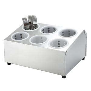 080-FC6H 2 Tier Flatware Cylinder Holder w/ 6 Holes