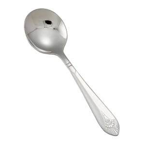 080-003104 6" Bouillon Spoon with 18/8 Stainless Grade, Peacock Pattern