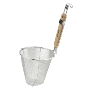 080-MSH5 Strainer w/ Single Mesh Deep Bowl & Wooden Handle, 5 1/2 x 6 1/2", Stainless
