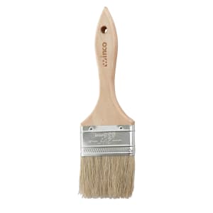 080-WBR25 Flat Pastry Brush, 2 1/2" Wide w/ Flat Boar Bristles & Wooden Handle