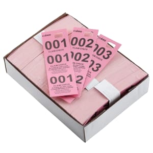 080-CCK5PK Coat Check, Pink (500 pieces per box)