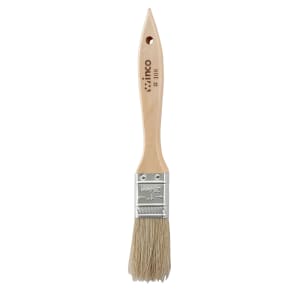 080-WBR10 Flat Pastry Brush, 1" Wide w/ Flat Boar Bristles & Wooden Handle