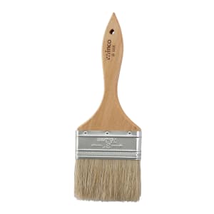 080-WBR30 Flat Pastry Brush, 3" Wide w/ Flat Boar Bristles & Wooden Handle