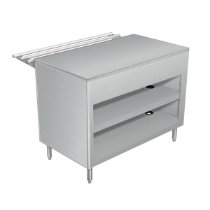 212-31025SS 60" Stationary Serving Counter w/ Shelves & Stainless Top