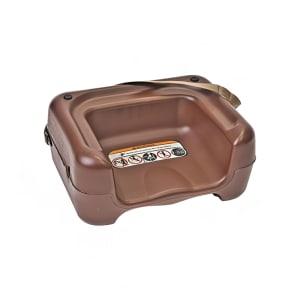 107-KB85409S Dual Height Booster Seat w/ Waist Strap - Plastic, Brown