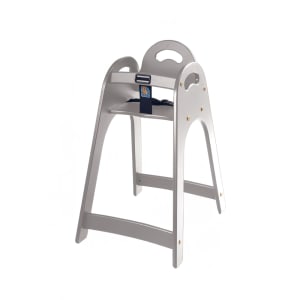107-KB10501 29 1/2" Stackable Plastic High Chair w/ Waist Strap, Gray