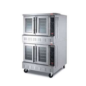 360-GCOFAP2NG Double Full Size Natural Gas Convection Oven - 55,000 BTU 