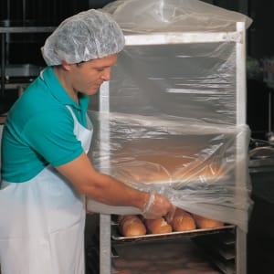 909-BOR5280 Bun Pan Covers w/ Twist Ties - 80" x 52", Poly