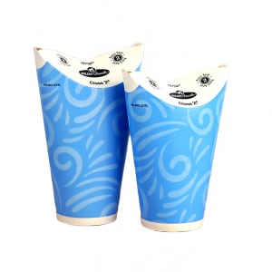 909-D20SWC #ReadyFresh® 20 oz Disposable Cold Cup w/ Integrated Lid - Paper, Printed