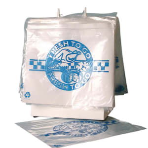 909-DP10585P Printed Flip-Top Deli Bags - 8" x 10", Polyethylene