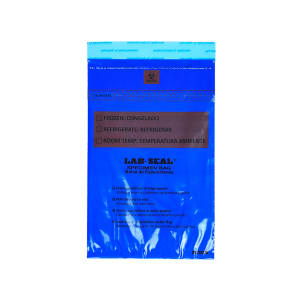 909-LABA610BL Lab Seal® Specimen Bags w/ Removable Biohazard Symbol - 10" x 6", Polyethylene, Blue Tint