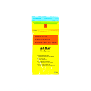 909-LABA610YE Lab Seal® Specimen Bags w/ Removable Biohazard Symbol - 10" x 6", Polyethylene, Yellow Tint