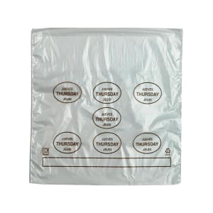 909-PCTHU1085 Printed Portion Control Food Storage Bags - 8 1/2" x 10", Poly
