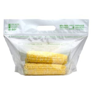 909-OSZ13855BGP Ready. Chef. Go!® Bottom Gusset Microwavable Produce Pouch - 8 7/8" x 13 1/4", Poly