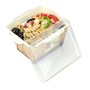 909-RFCNTSMLD Lid for #ReadyFresh®Kraft Container - 4 1/4"L x 3 1/2"W
